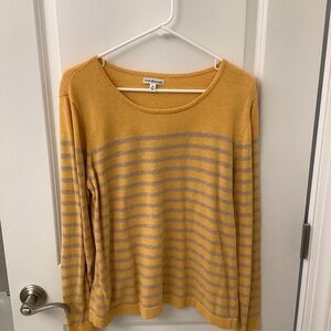 Women’s light weight long sleeve sweater, 100% cotton, size XL, barely worn.